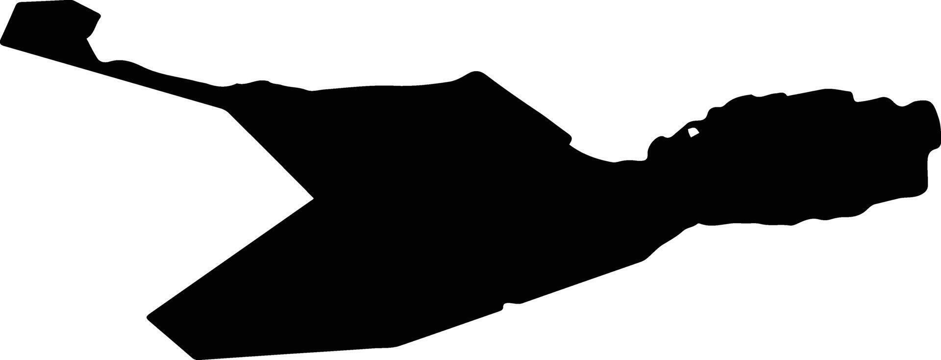 Kurgantepa Uzbekistan silhouette map vector