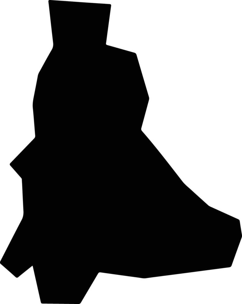 Kurfi Nigeria silhouette map vector