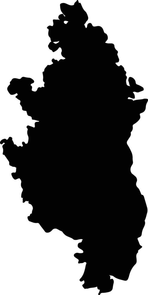 Kurigram Bangladesh silhouette map vector