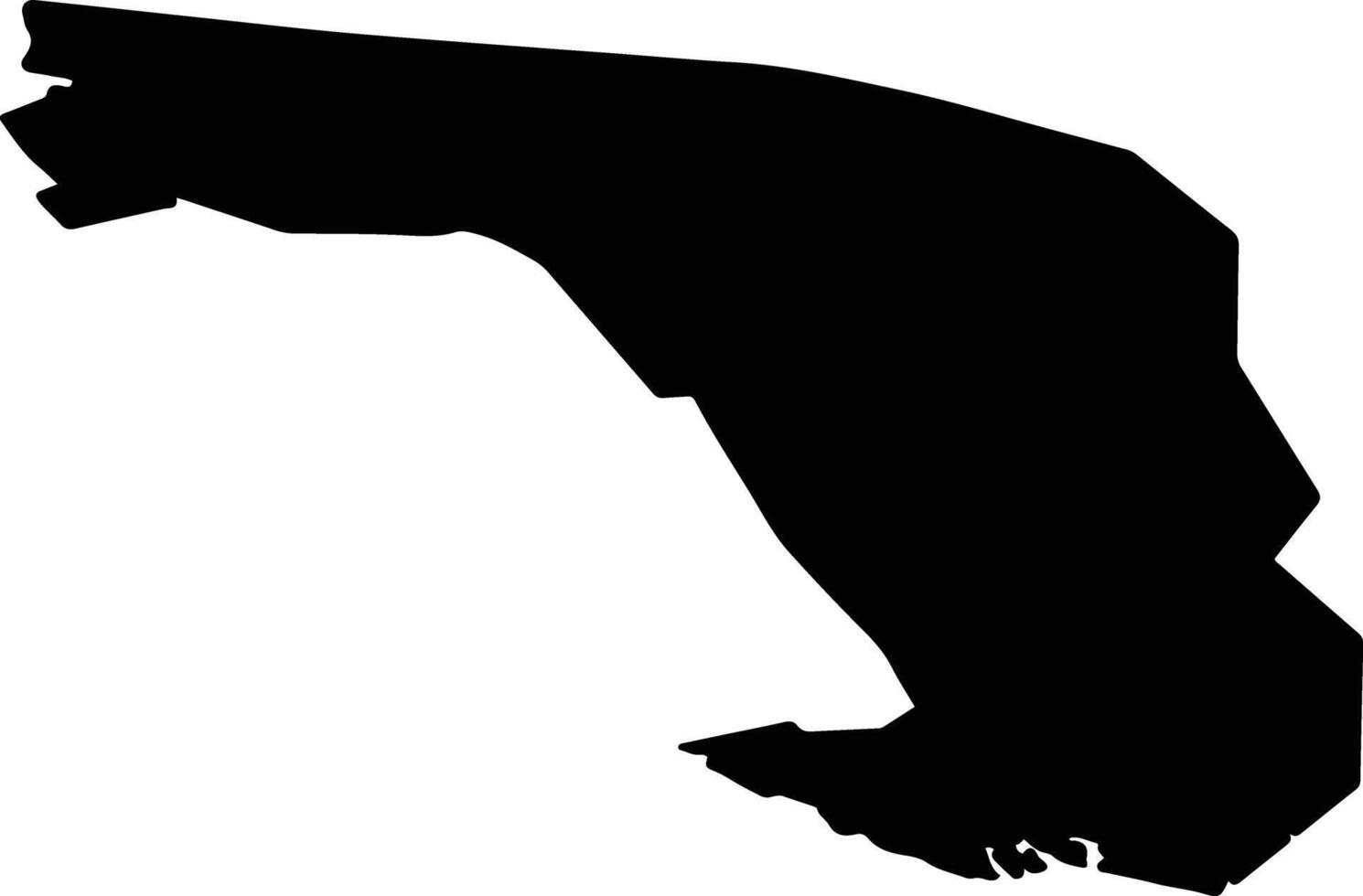 Kurmangazinskiy Kazakhstan silhouette map vector