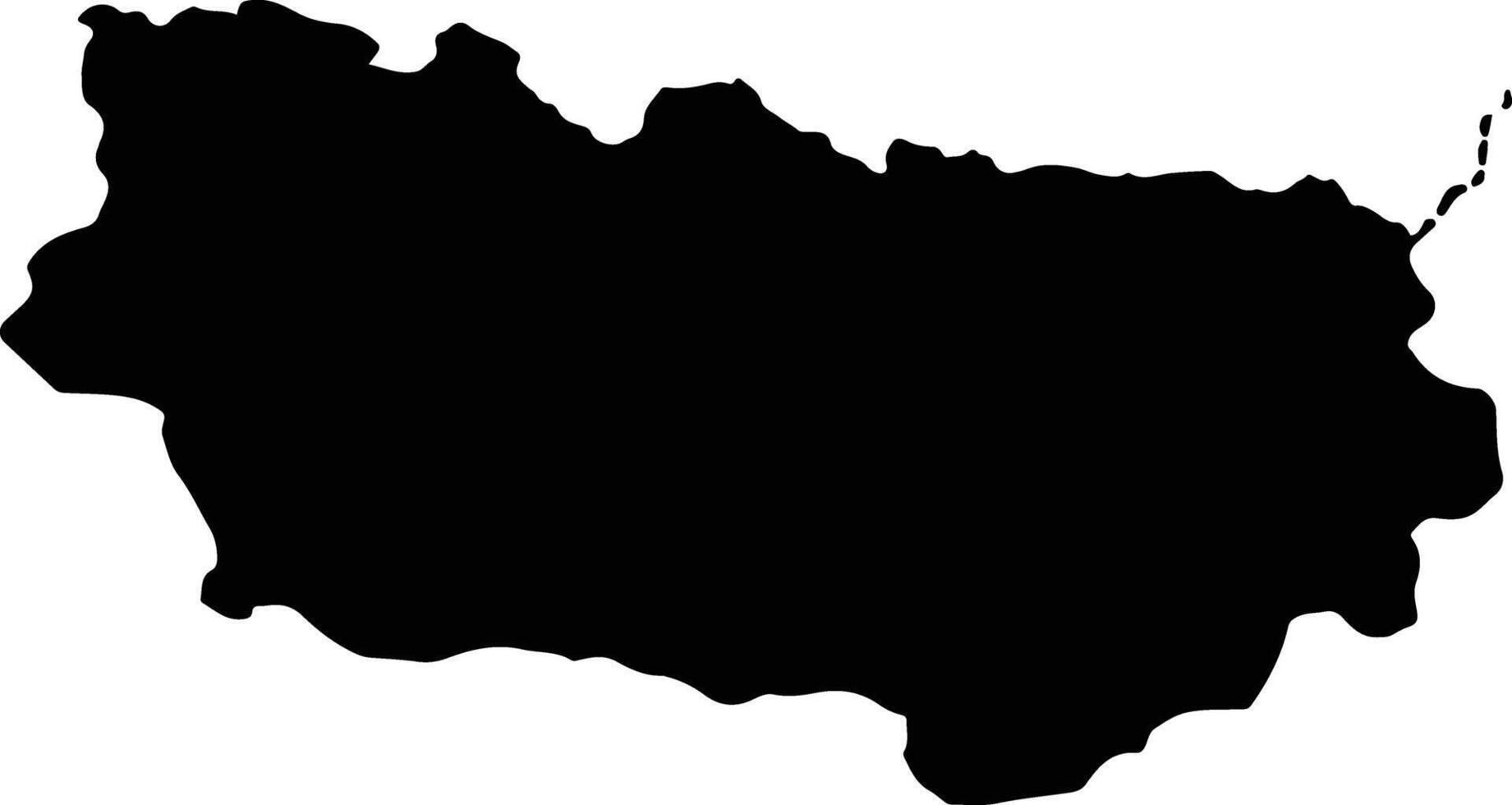 Kurtoe Bhutan silhouette map vector