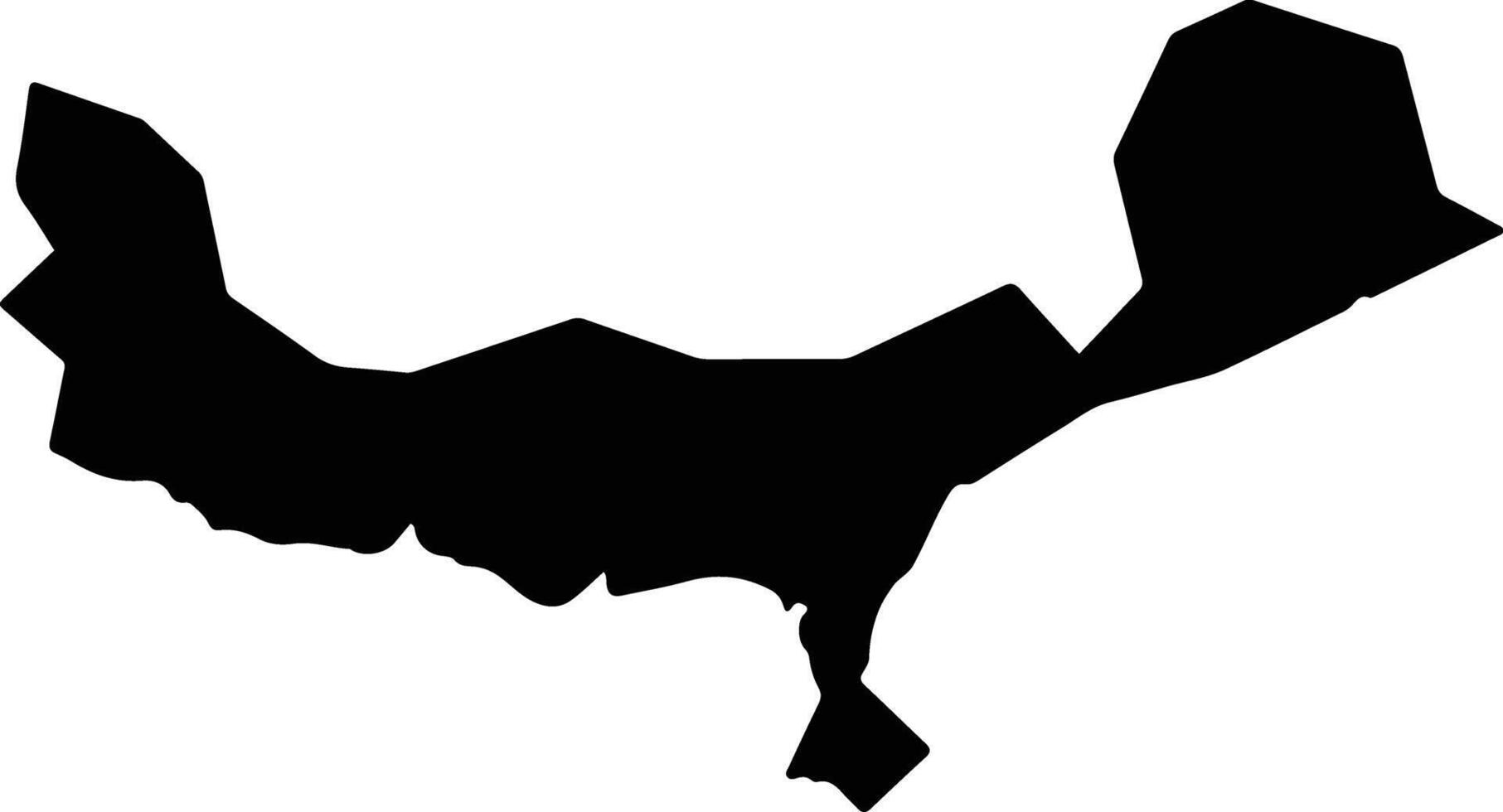 Kushimoto Japan silhouette map vector