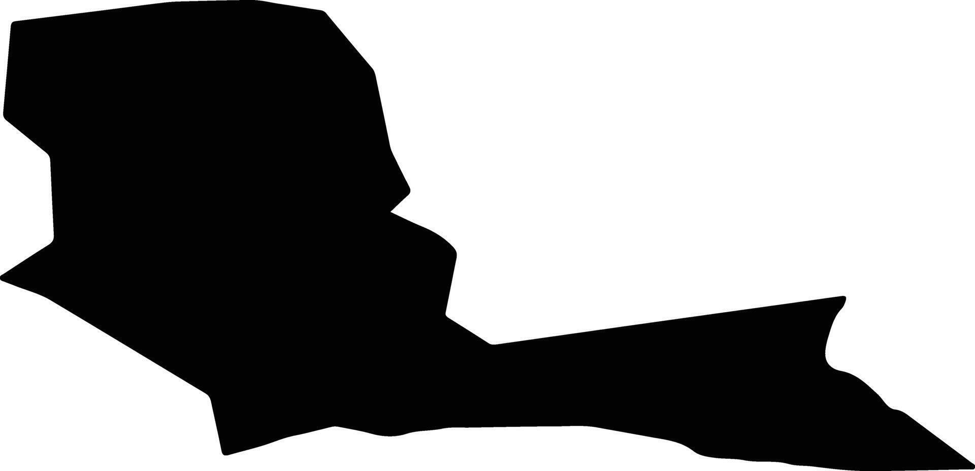 Kushiro Japan silhouette map vector