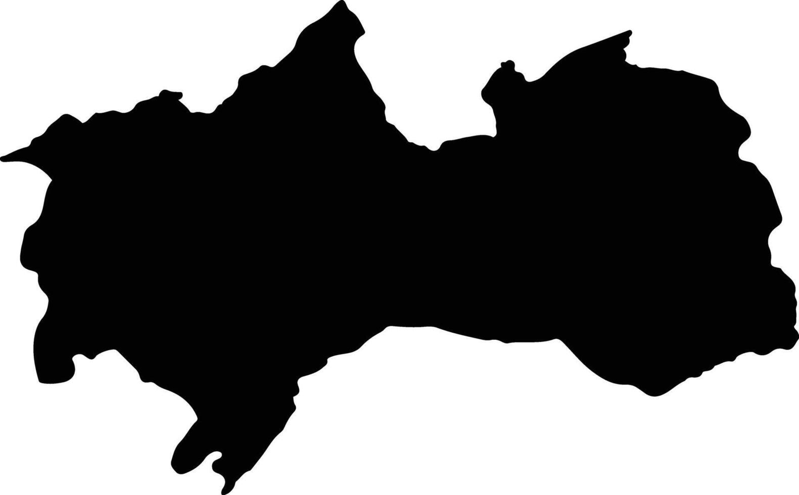 Kut Bak Thailand silhouette map vector