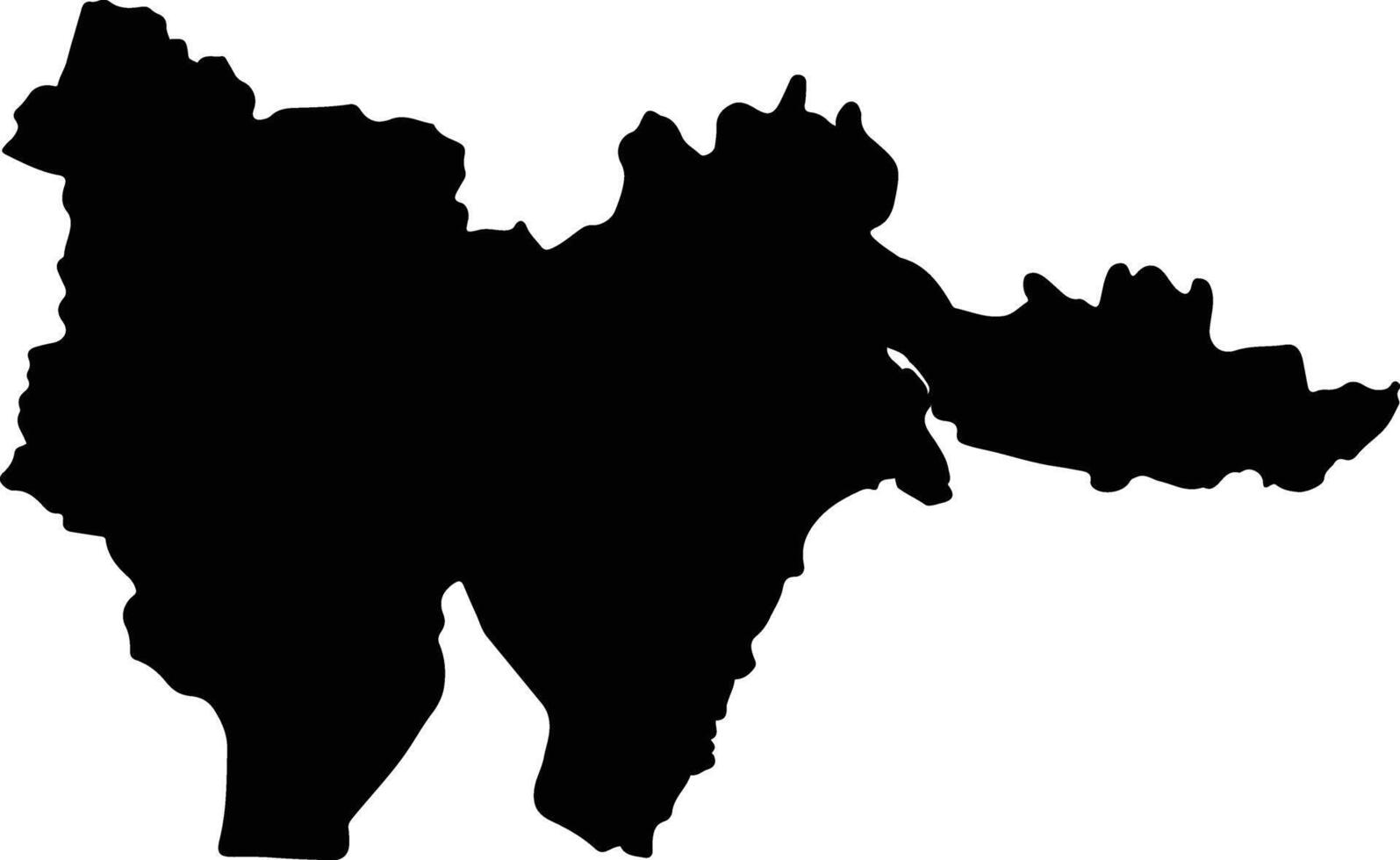 Kutai Timur Indonesia silhouette map vector