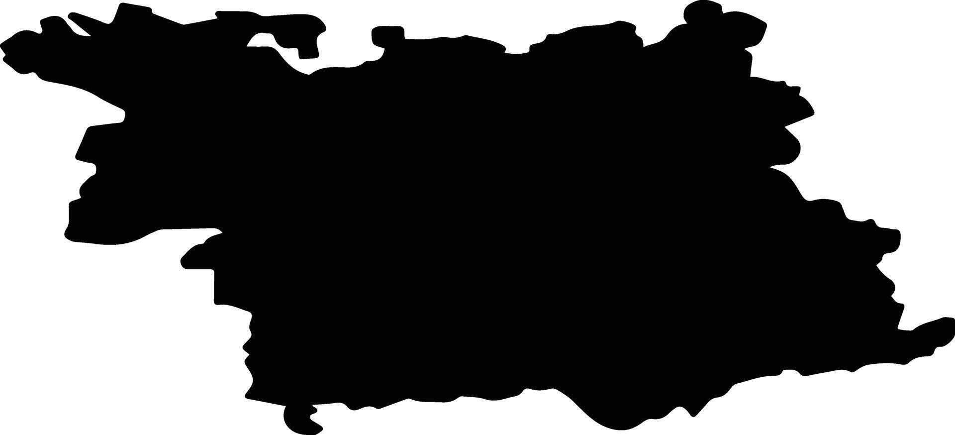 Kuvshinovsky District Russia silhouette map vector