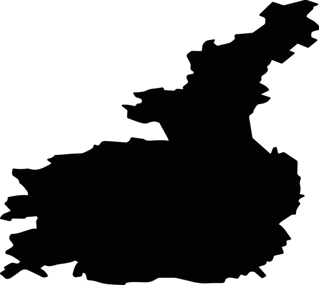 Kuzovatovsky District Russia silhouette map vector