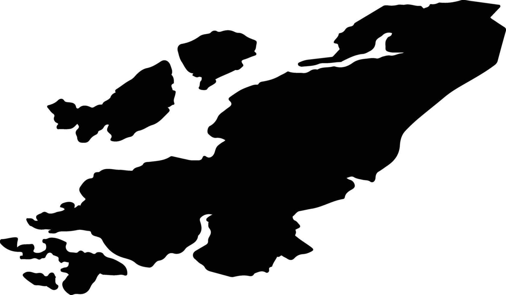 Kvinnherad nor Norway silhouette map vector
