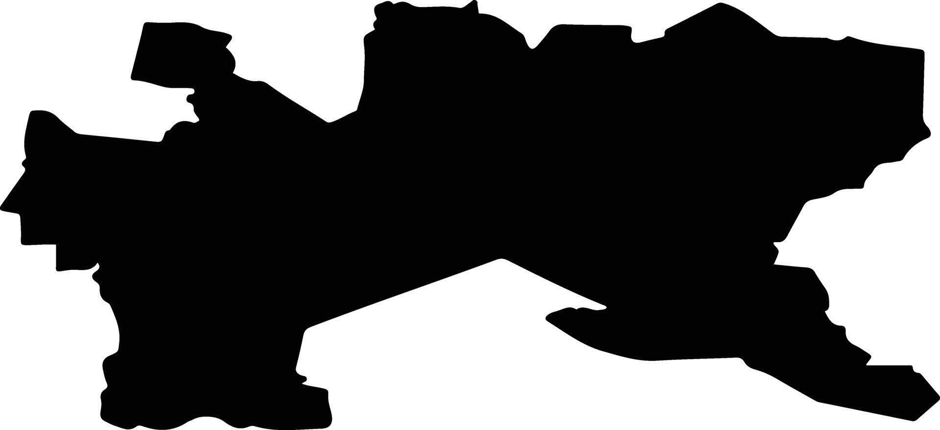 Kvarkensky District Russia silhouette map vector