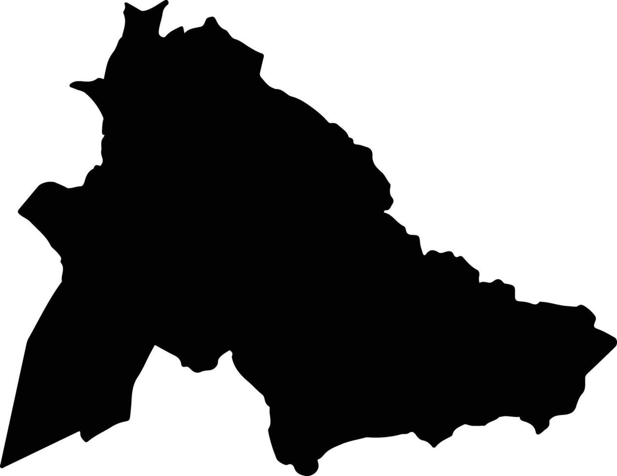 Kwaebibirem Ghana silhouette map vector