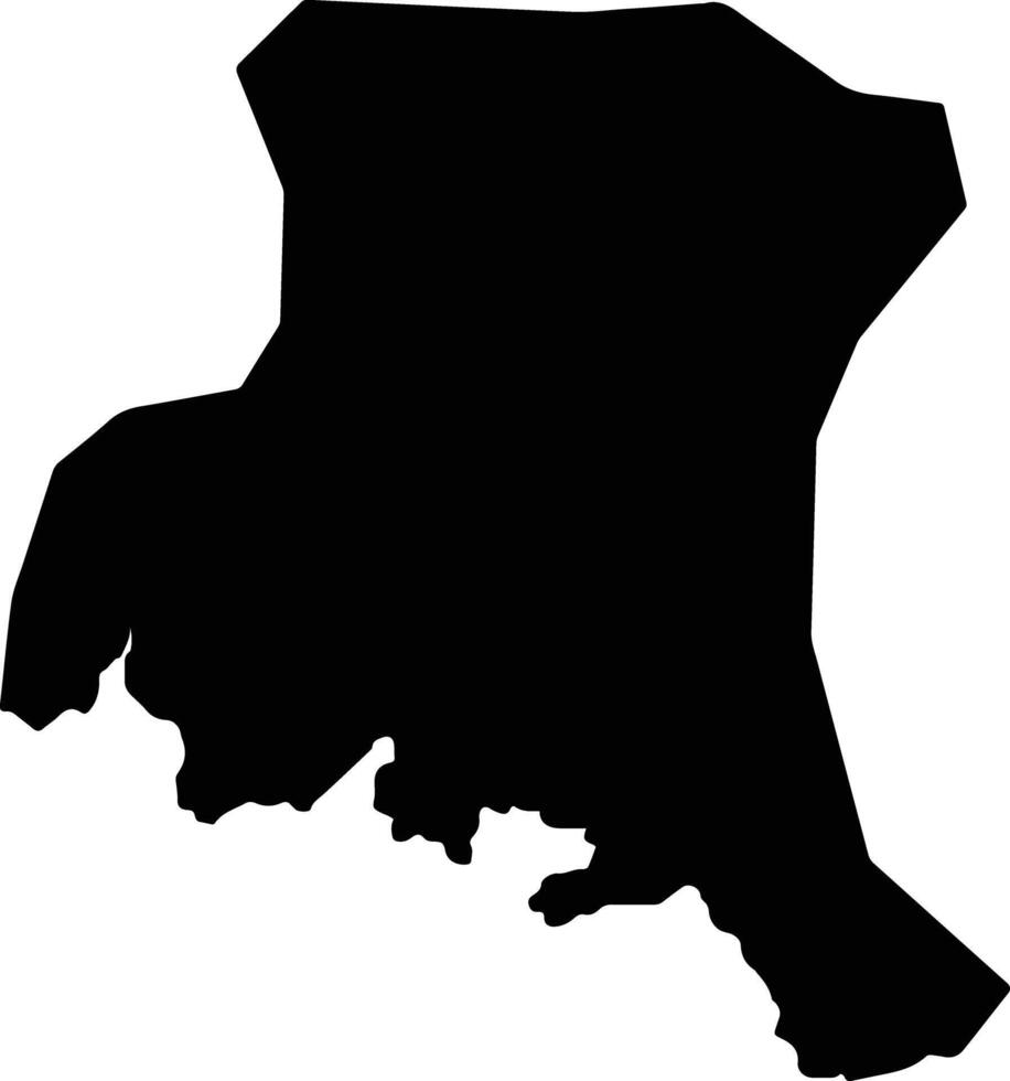 Kwaksan North Korea silhouette map vector