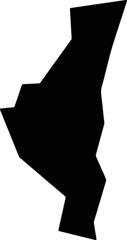 Kwakoegron Suriname silhouette map vector