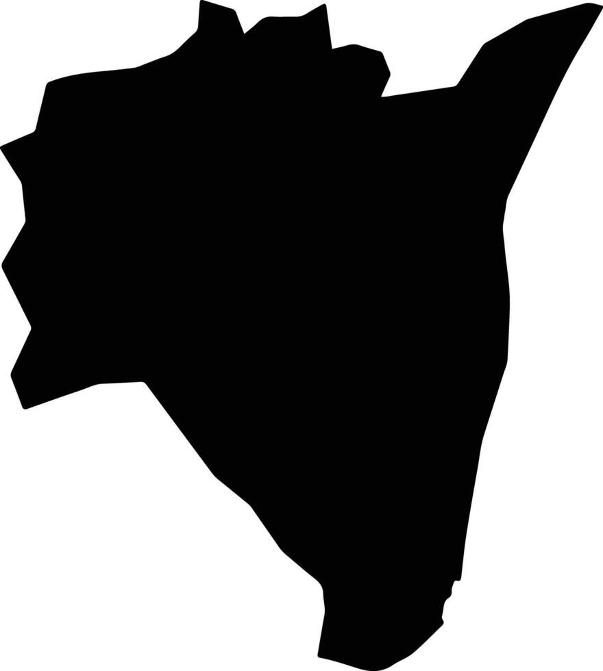 Kwande Nigeria silhouette map vector