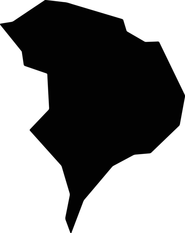 Kween Uganda silhouette map vector