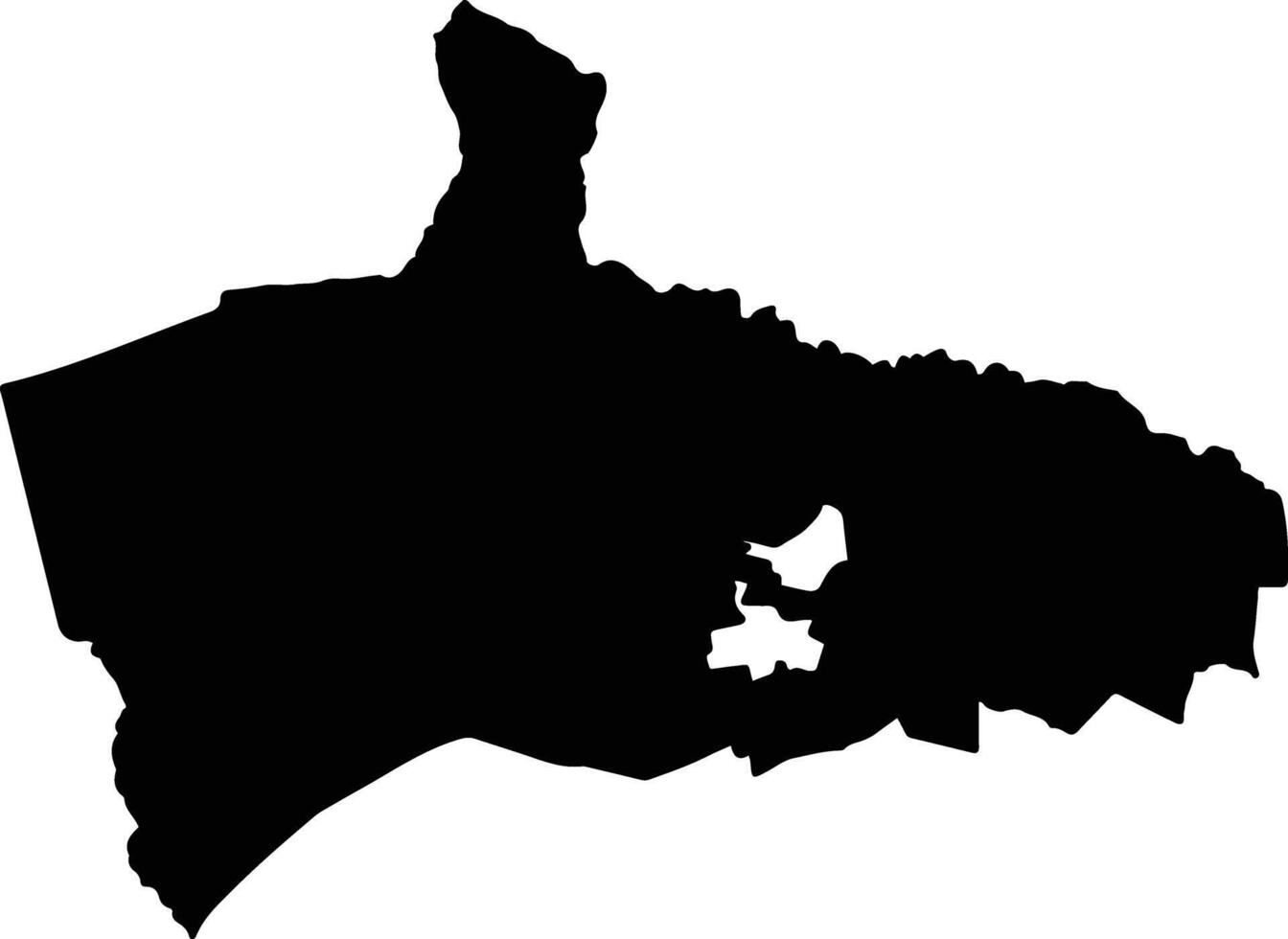 Kwekwe Zimbabwe silhouette map vector