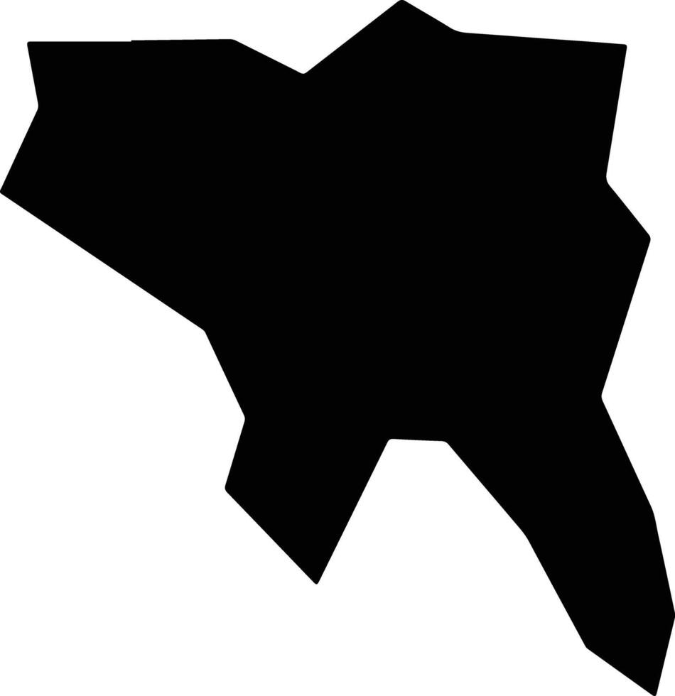Kyadondo Uganda silhouette map vector