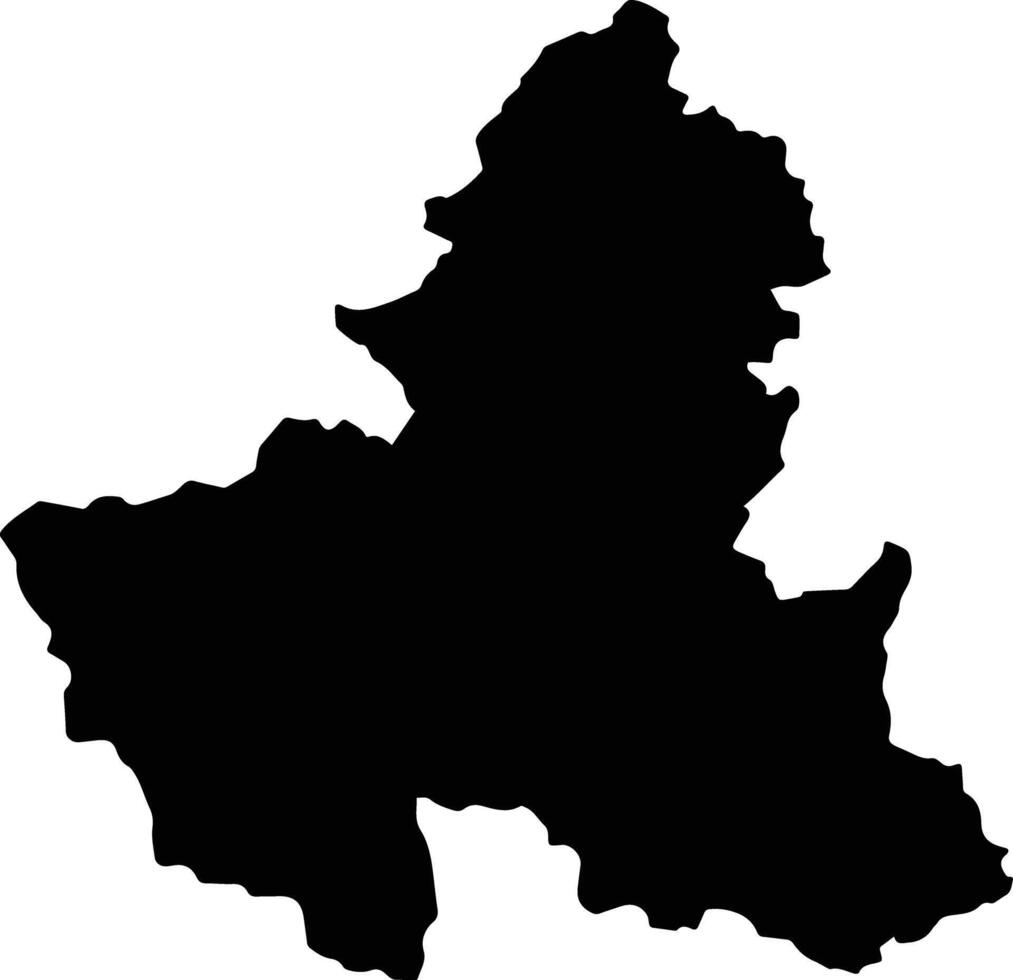 Kyaukme Myanmar silhouette map vector