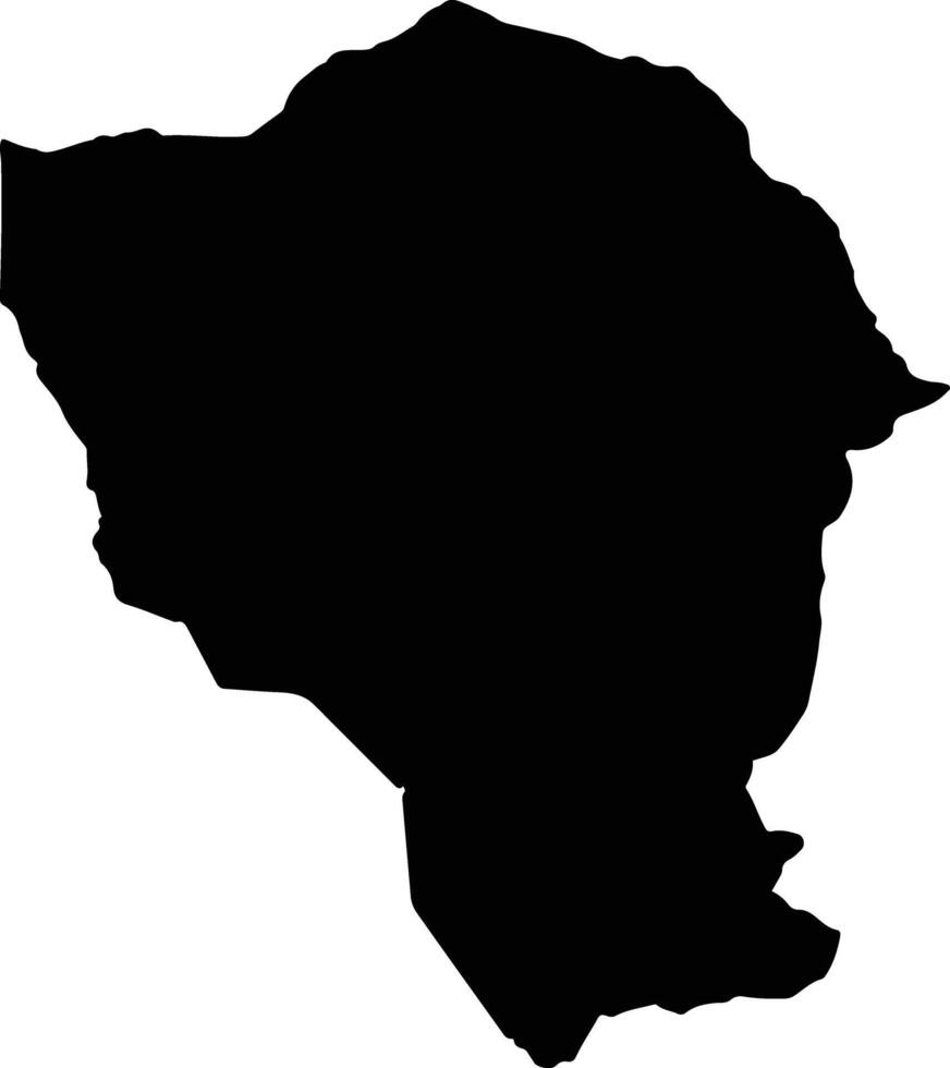 Kyerwa Tanzania silhouette map vector
