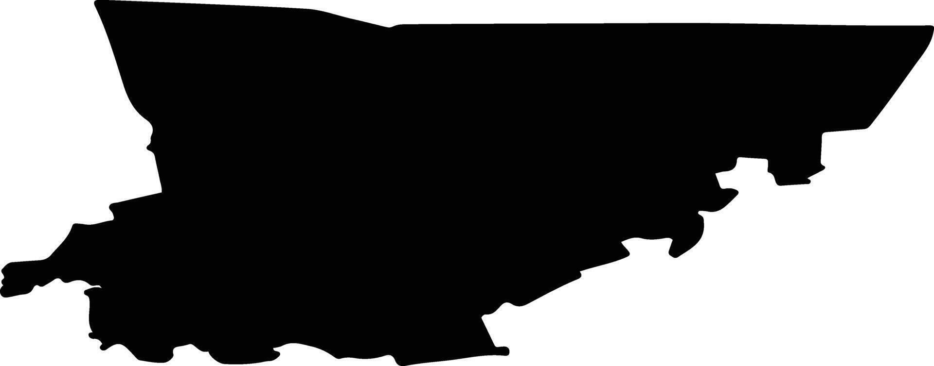 Kyshtovsky District Russia silhouette map vector