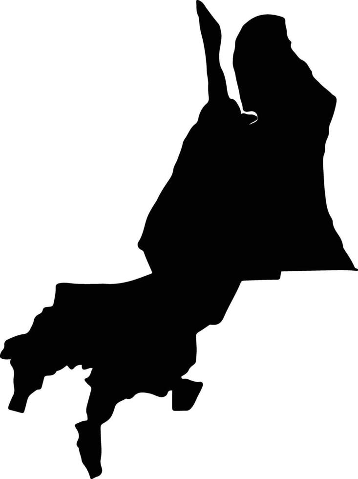 Labuhan Batu Indonesia silhouette map vector
