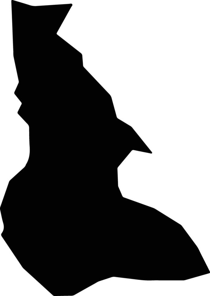 Labwor Uganda silhouette map vector