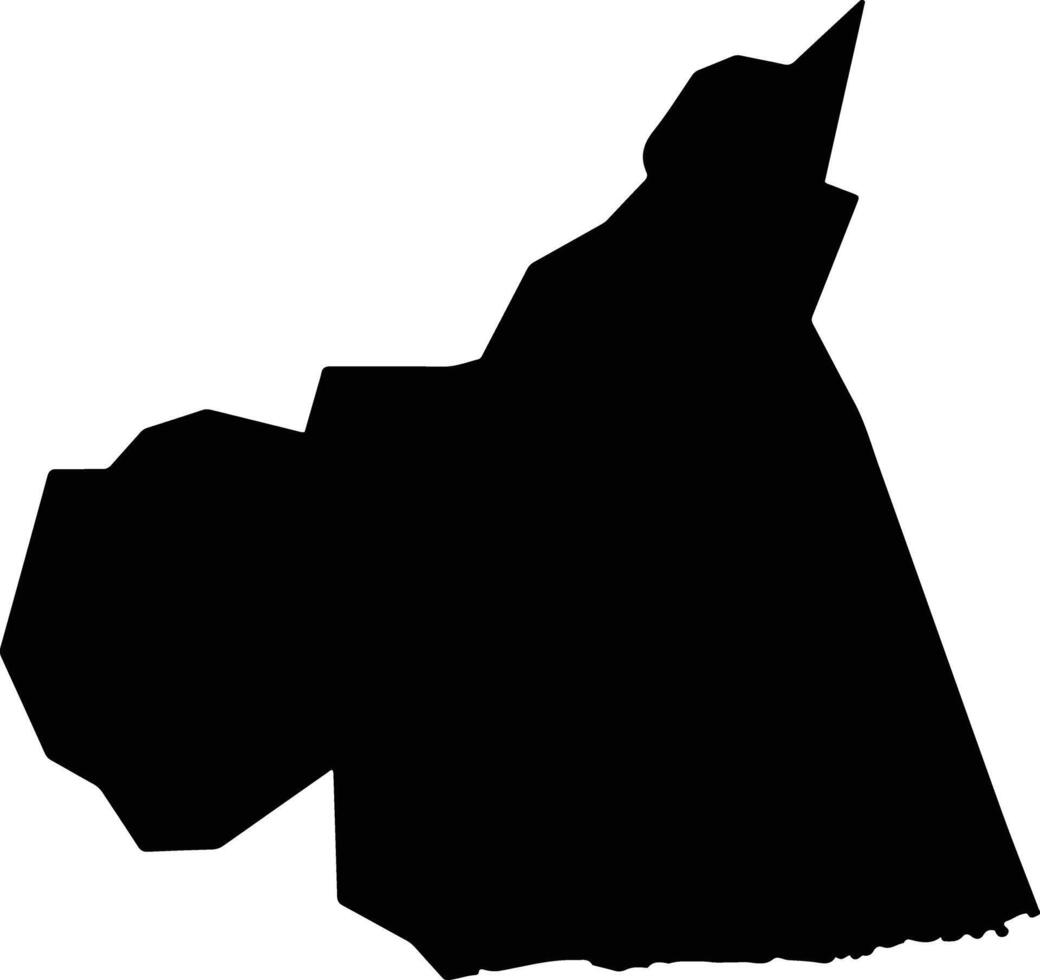 Lac Iro Chad silhouette map vector