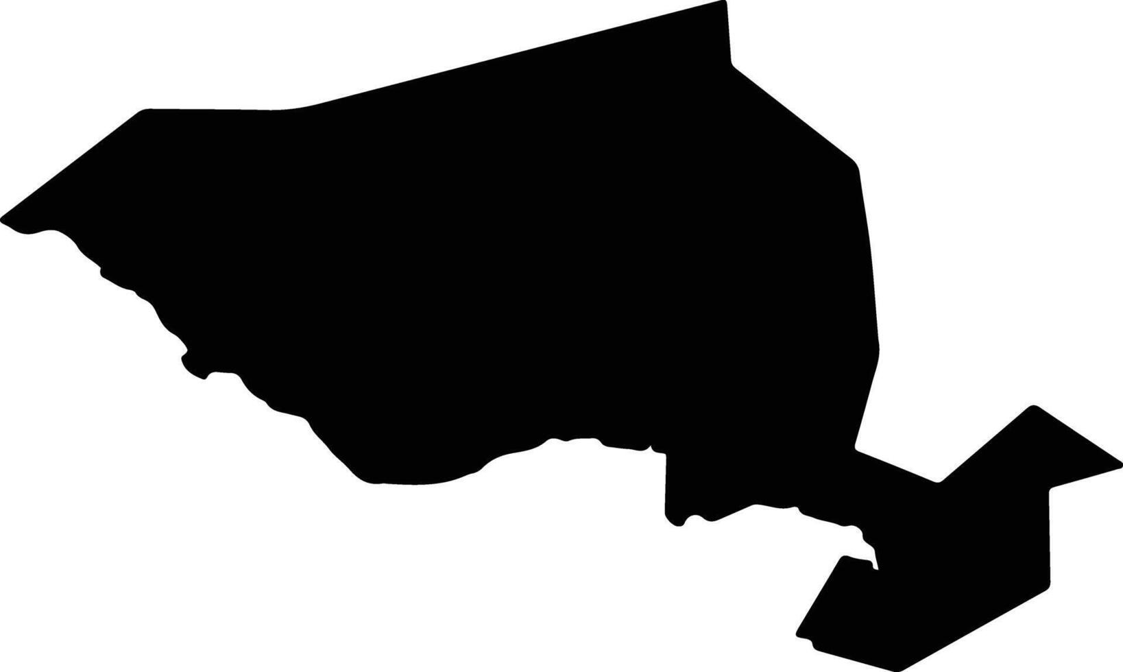 Lachin District Azerbaijan silhouette map vector
