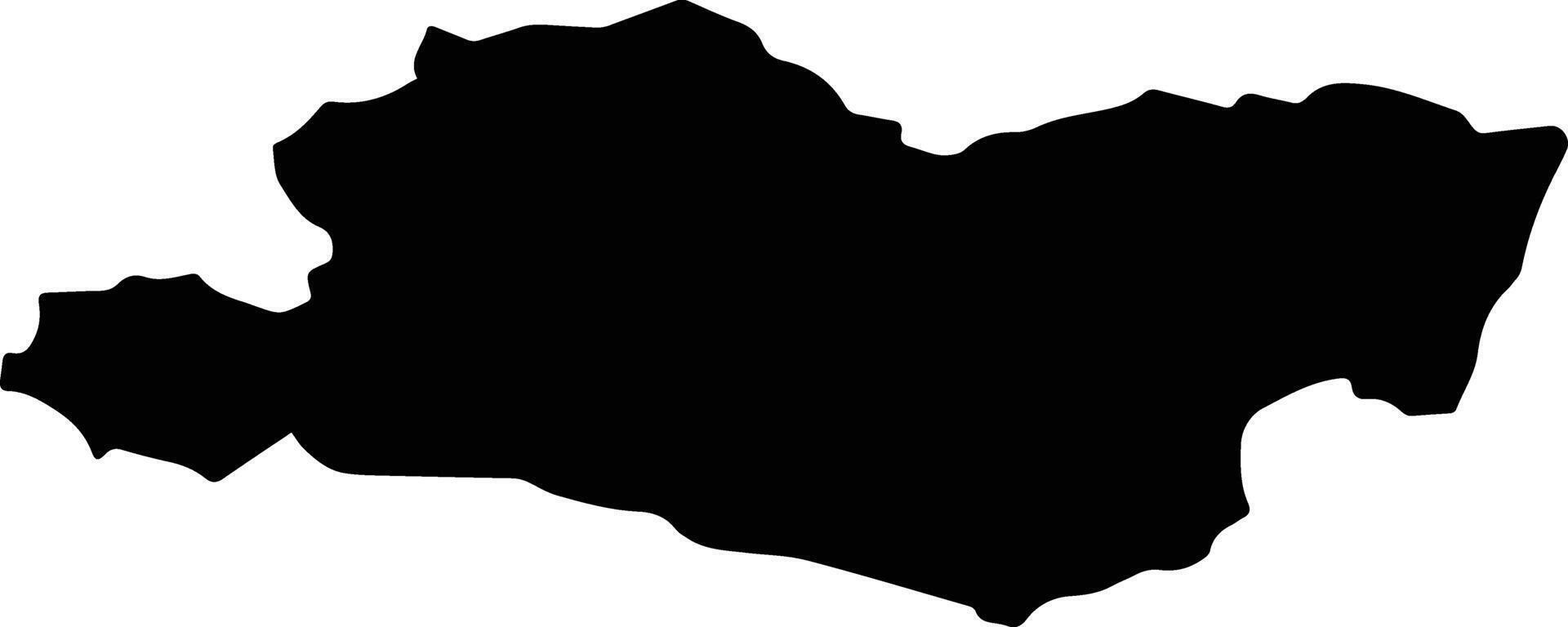 Ladik Turkey silhouette map vector