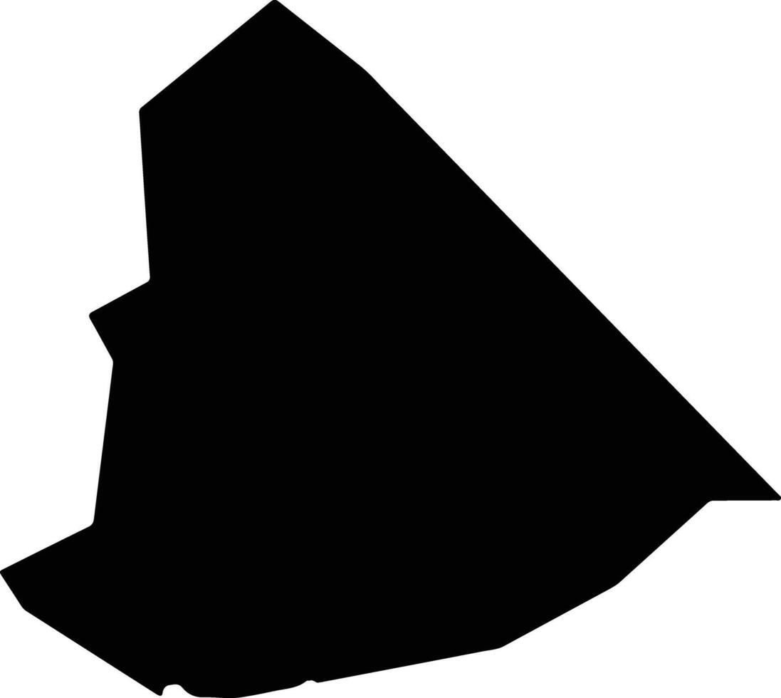 Lae District Papua New Guinea silhouette map vector