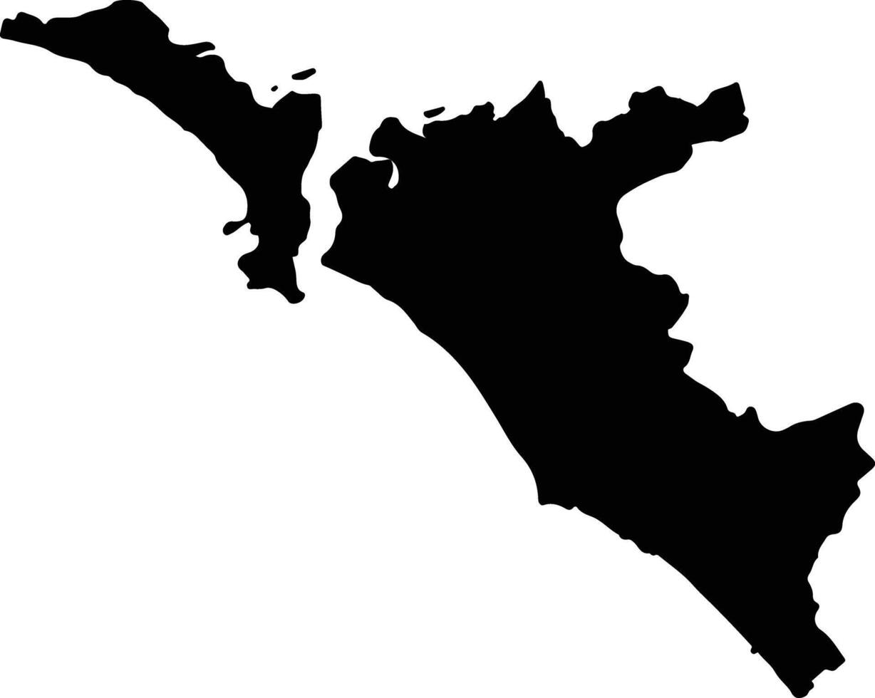 Laem Sing Thailand silhouette map vector