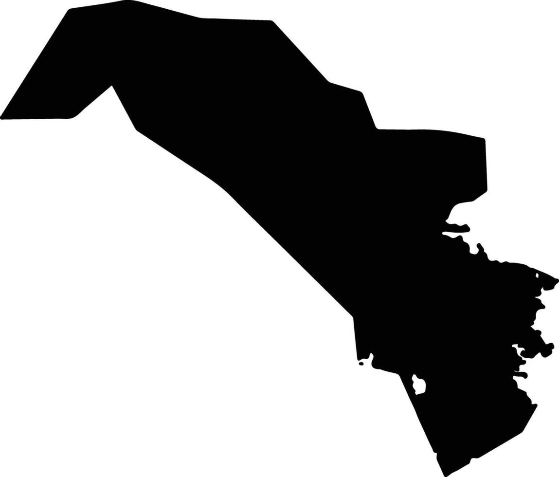 Lafourche United States silhouette map vector