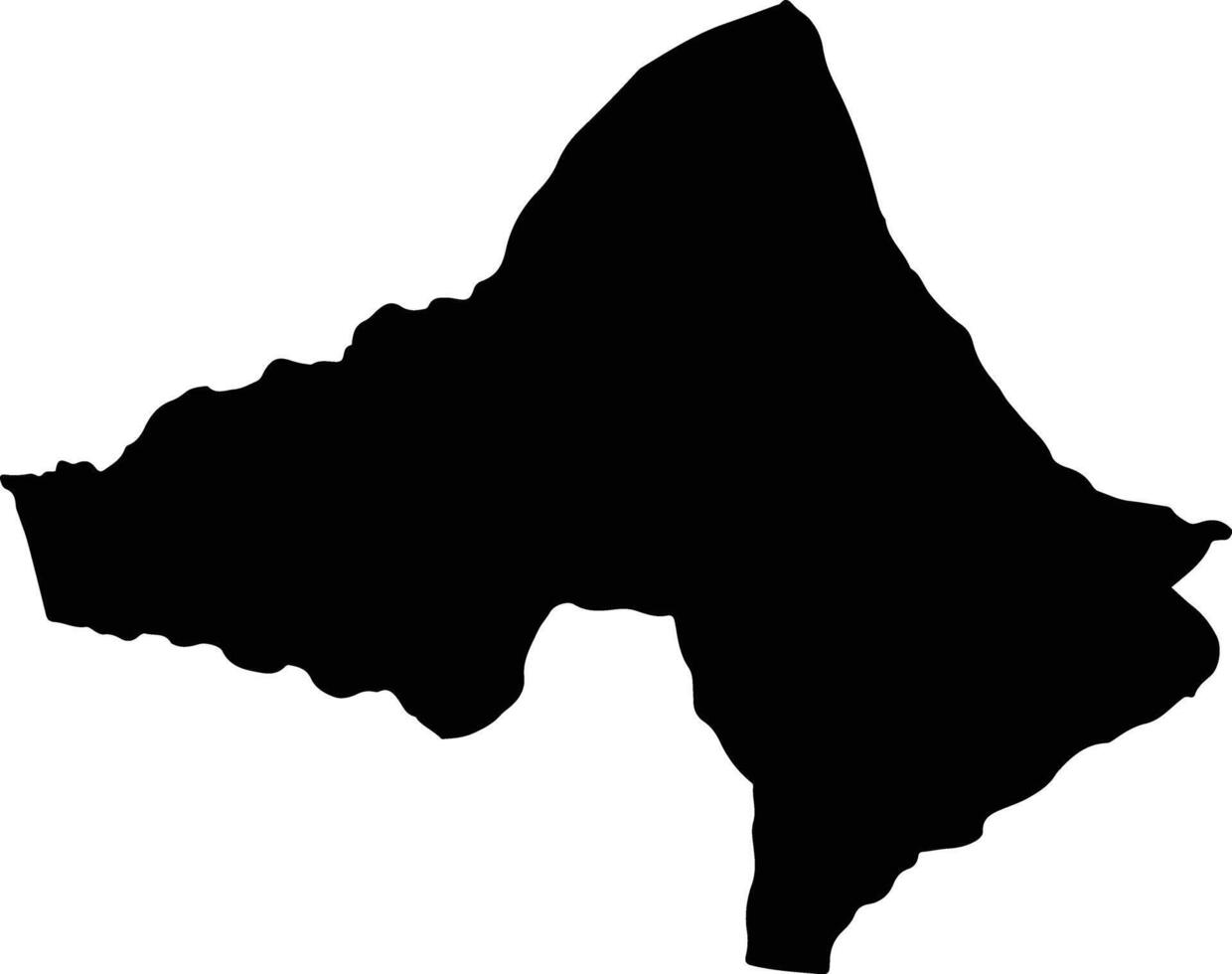 Lagdera Kenya silhouette map vector