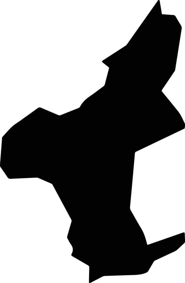Lago da Pedra Brazil silhouette map vector