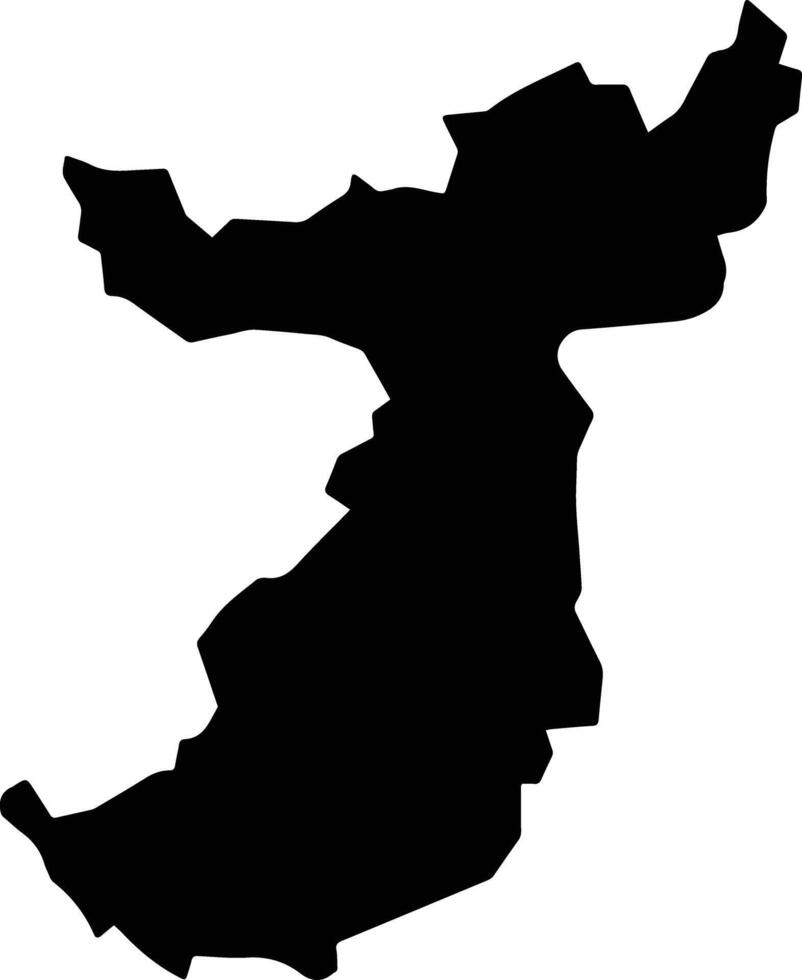 Lages Brazil silhouette map vector