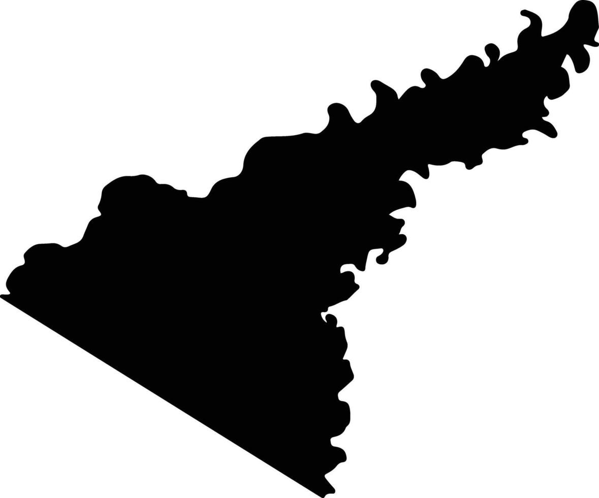 Madre de Dios Bolivia silhouette map vector