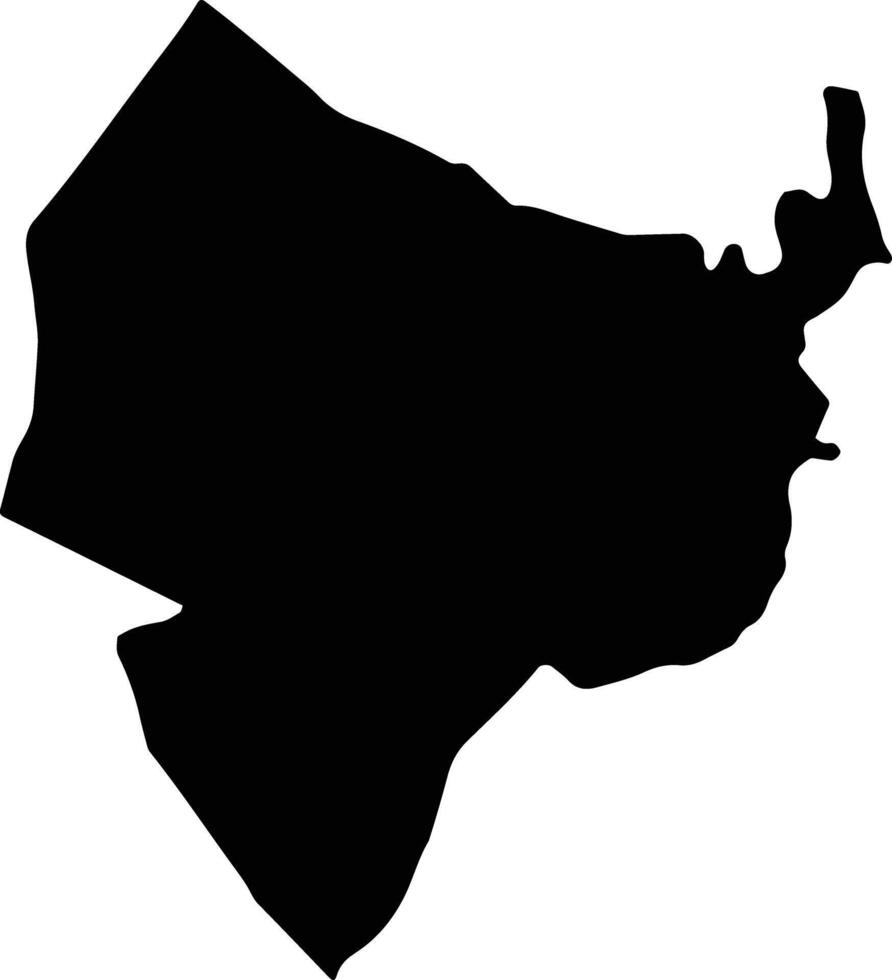 Mae Lan Thailand silhouette map vector