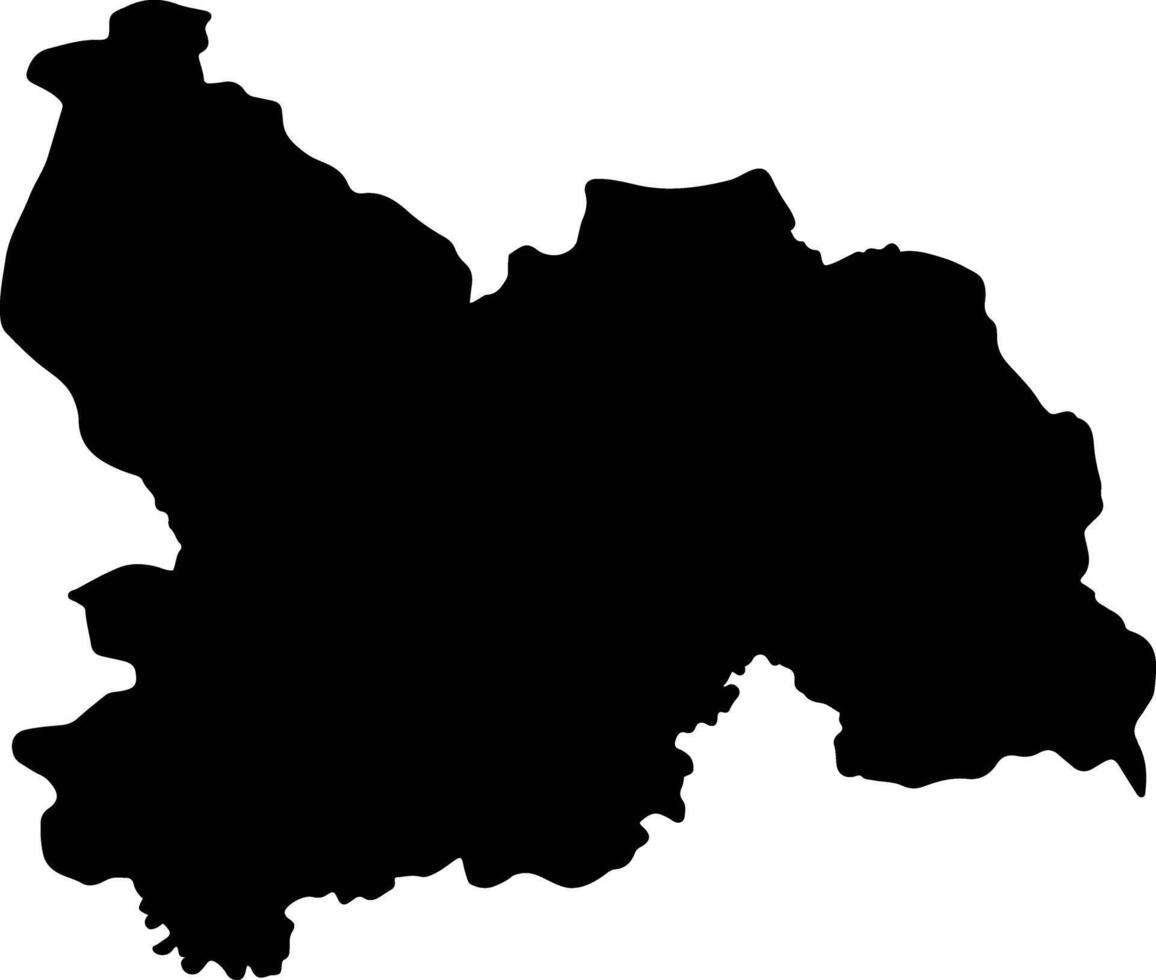 Mae Lao Thailand silhouette map vector