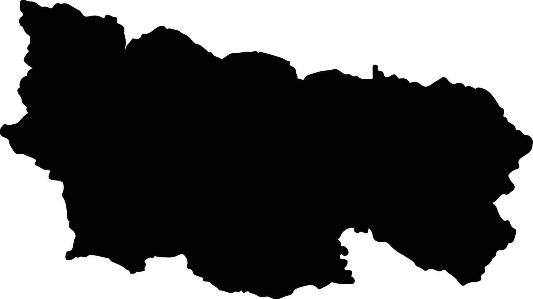 Mae Taeng Thailand silhouette map vector