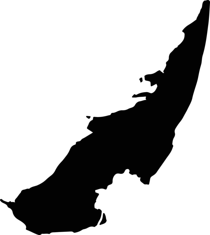 Mafia Tanzania silhouette map vector