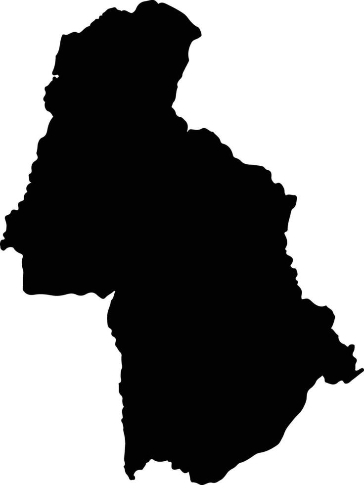 Mafinga Zambia silhouette map vector