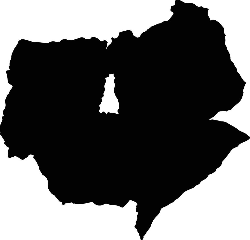 Magelang Indonesia silhouette map vector