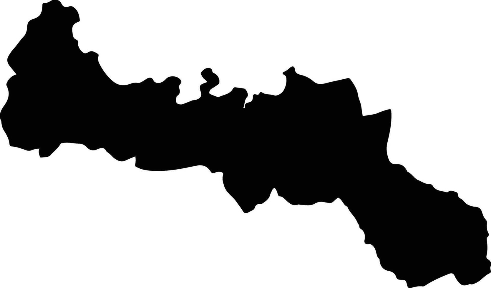 Magu Tanzania silhouette map vector