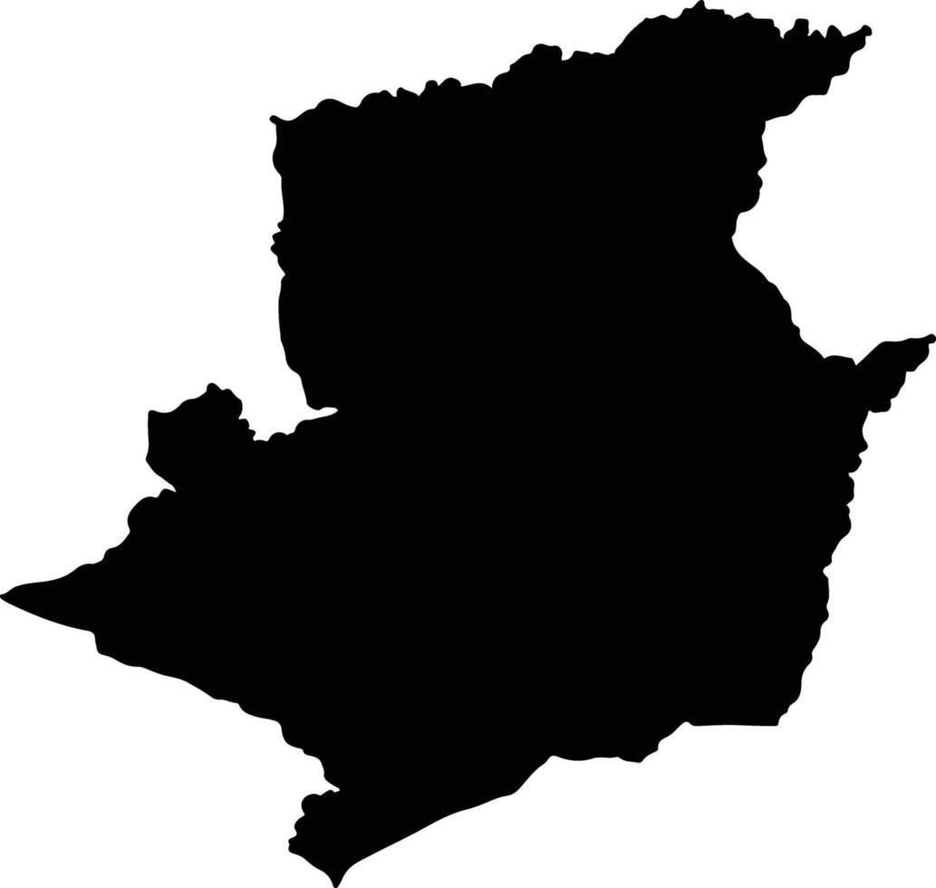 Majune Mozambique silhouette map vector