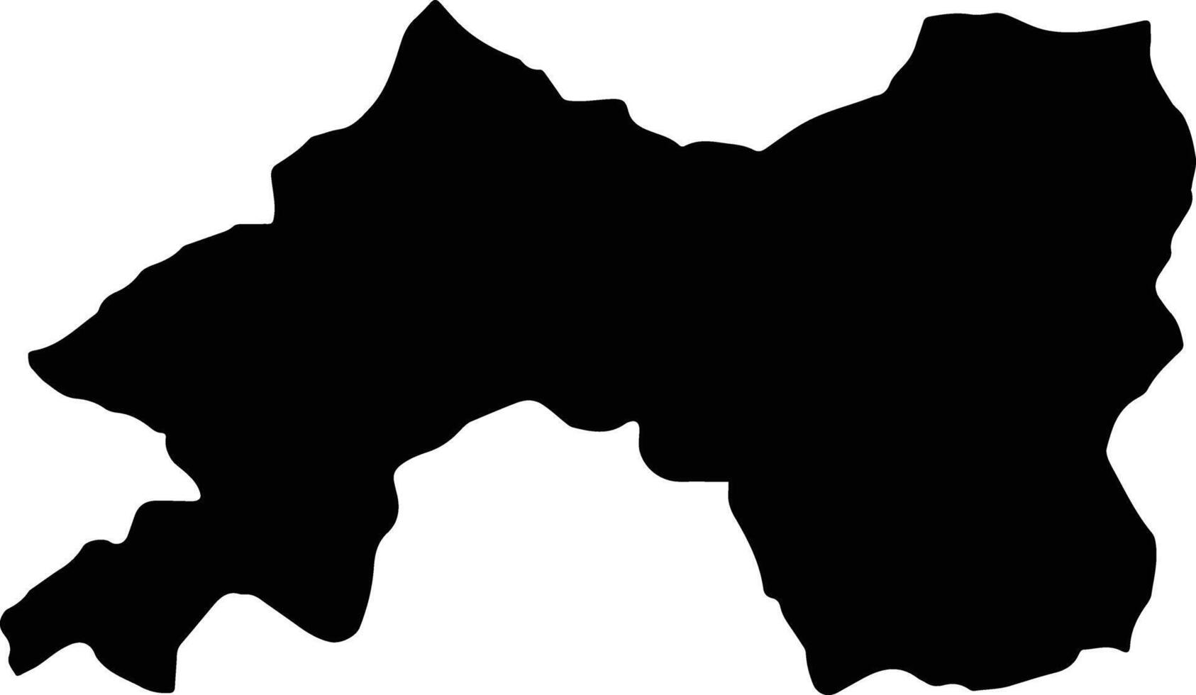 Makambako Township Authority Tanzania silhouette map vector