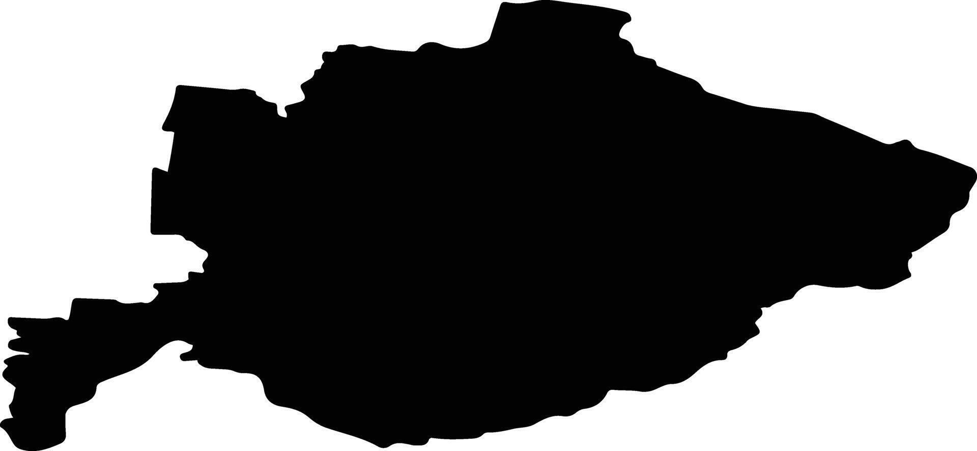 Makaryevsky District Russia silhouette map vector