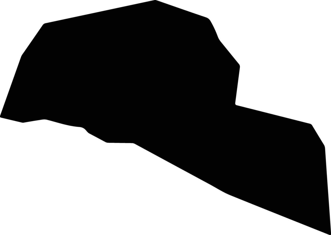 Makawanpur Nepal silhouette map vector