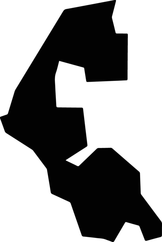 Makoda Nigeria silhouette map vector