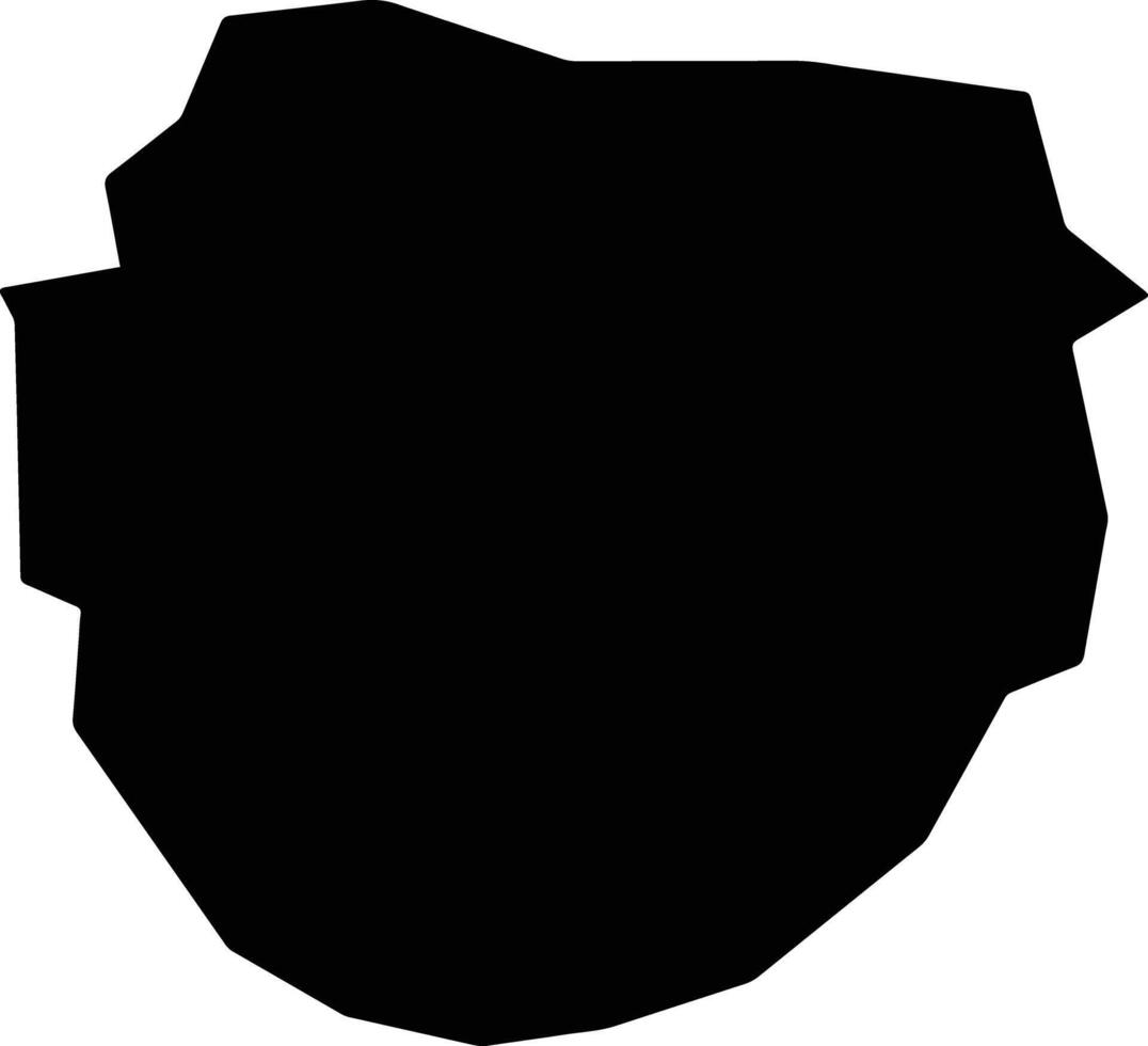Makurdi Nigeria silhouette map vector