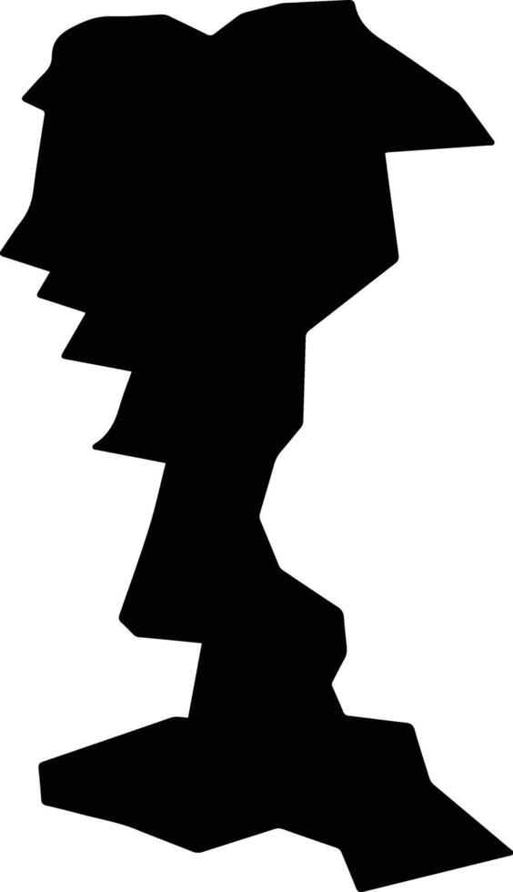 Makubetsu Japan silhouette map vector