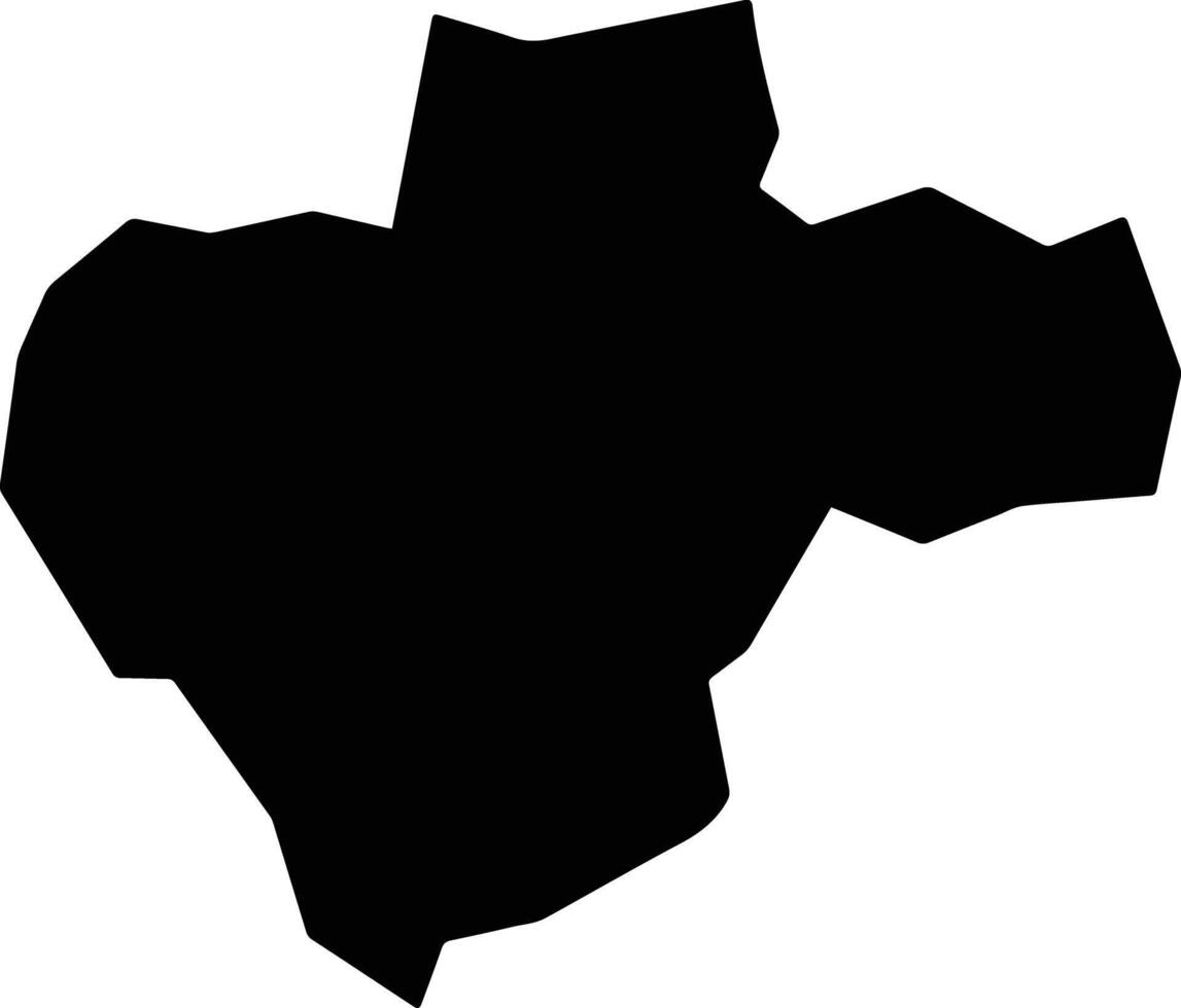 Malacacheta Brazil silhouette map vector